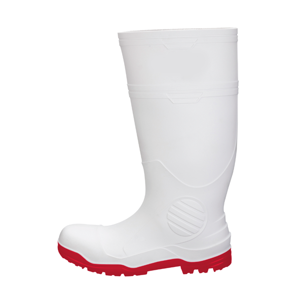 Bota Industrial sin Casco Suela Nitrilo PRO5 DryPro Blanco/Rojo DP550 - 1