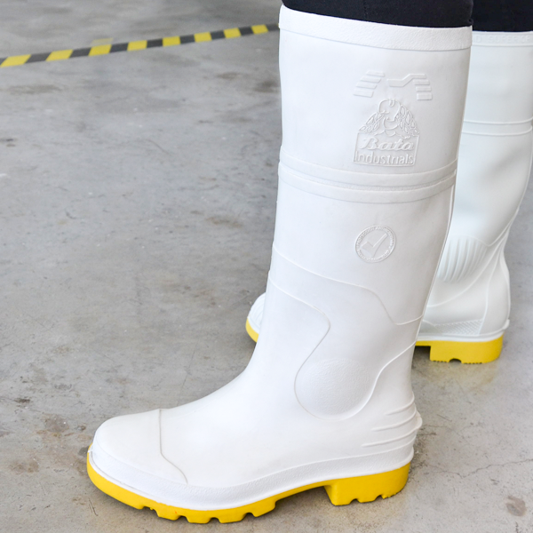 Bota sin Casco Aquamax Bata Industrials Blanco/Amarillo 802-81164 - 3