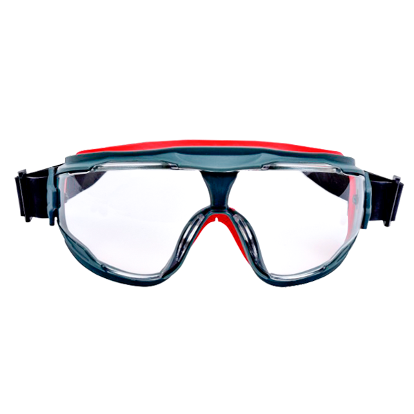 GOGGLE POLICARBONATO ARMAZÓN GRIS/ROJO VENTILACIÓN INDIRECTA CON ANTIEMPAÑANTE SCOTCHGARD SERIE 500 GG501SGAF GOGGLEGEAR 3M TRANSPARENTE 70071674967 …