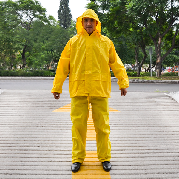 Impermeable Nylon/Poliuretano 2 Pza. DermaWear DermaCare Amarillo I-6022 - 3