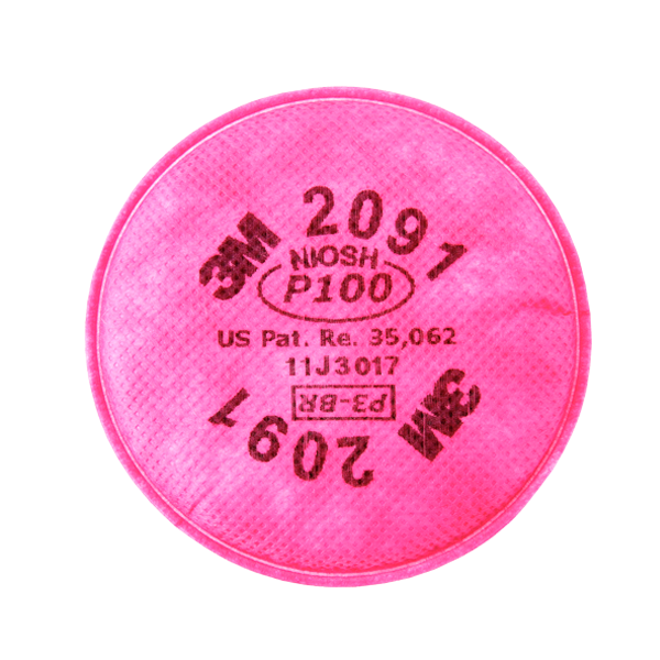 FILTRO POLIPROPILENO PARA PARTÍCULAS P100 HEPA 2091 3M (PIEZA) ROSA 70070614410 …