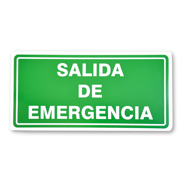 SEÑALAMIENTO SALIDA DE EMERGENCIA SCREEN VERDE C-23 20 X 40 CM