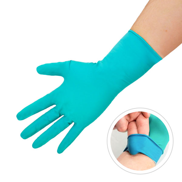 Guante Nitrilo/Neopreno 7.9 mil Clorado con Dedos Texturizados sin Polvo Desechable Microflex Ansell (Paq. con 50 Pza.) Verde 93-260 - 2