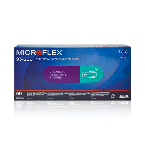 Guante Nitrilo/Neopreno 7.9 mil Clorado con Dedos Texturizados sin Polvo Desechable Microflex Ansell (Paq. con 50 Pza.) Verde 93-260 - 3