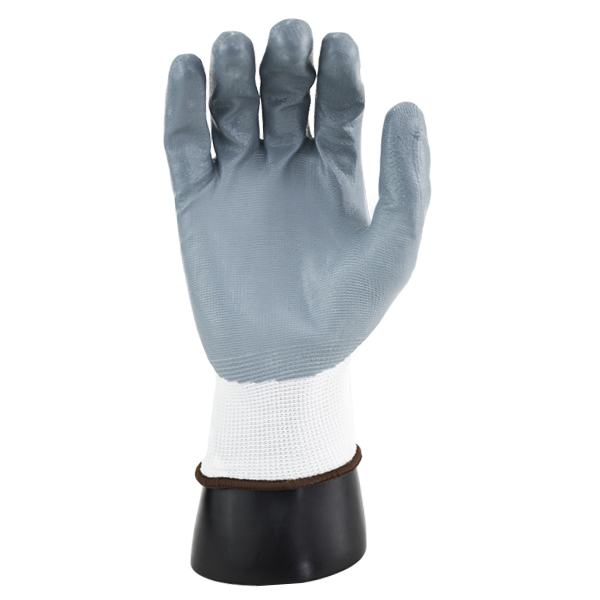 Guantes de nylon recubiertos de nitrilo para ambientes aceitados contra  riesgo mecánico JUBA B115151 ECO-NIT