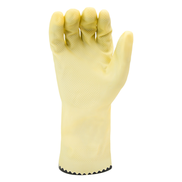 Guante Látex Natural 20 mil Texturizado Largo 12" AlphaTec Ansell (Par) Amarillo 88-394 - 1