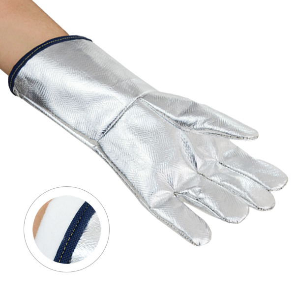 Guantes de protección personal, guantes resistentes a altas temperaturas de  papel de aluminio, guantes de trabajo de seguridad de 16.5 in para