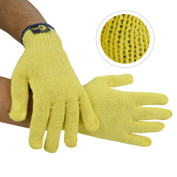 Guante Kevlar 100 % Peso Medio MCR (Par) Amarillo SX9370 - 3