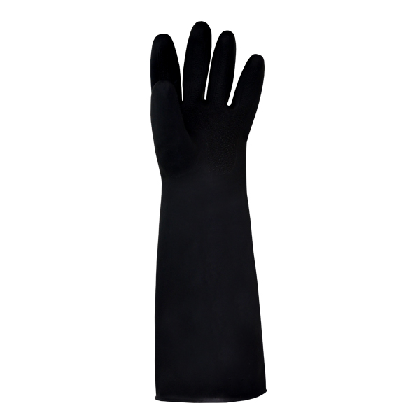 Guantes de goma resistentes a los productos químicos, guantes de trabajo  industriales impermeables talla ML, color negro