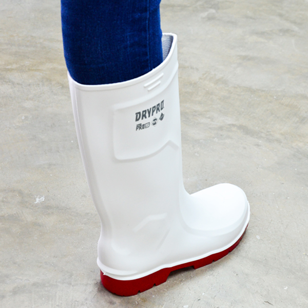 Bota Industrial con Casco Suela Nitrilo para Dama PRO5 DryPro Blanco/Rojo DP553 - 3