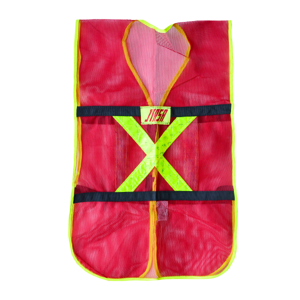 Chaleco Malla con Bies Alta Visibilidad Jyrsa Rojo ECO-1011RCRL … - 1