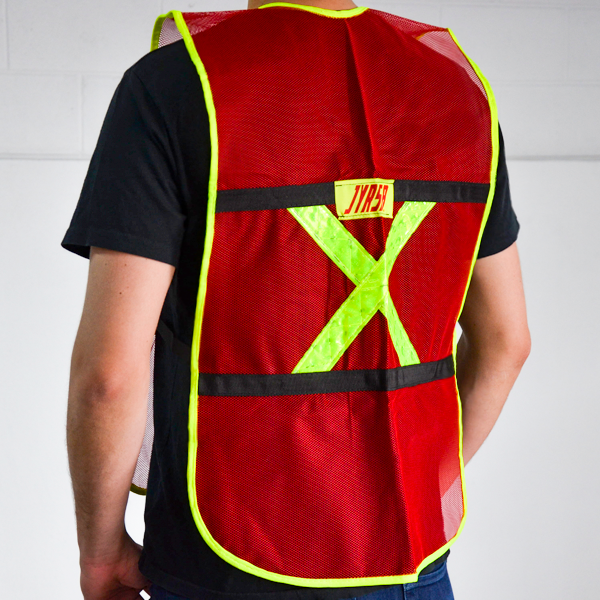 Chaleco Malla con Bies Alta Visibilidad Jyrsa Rojo ECO-1011RCRL … - 3