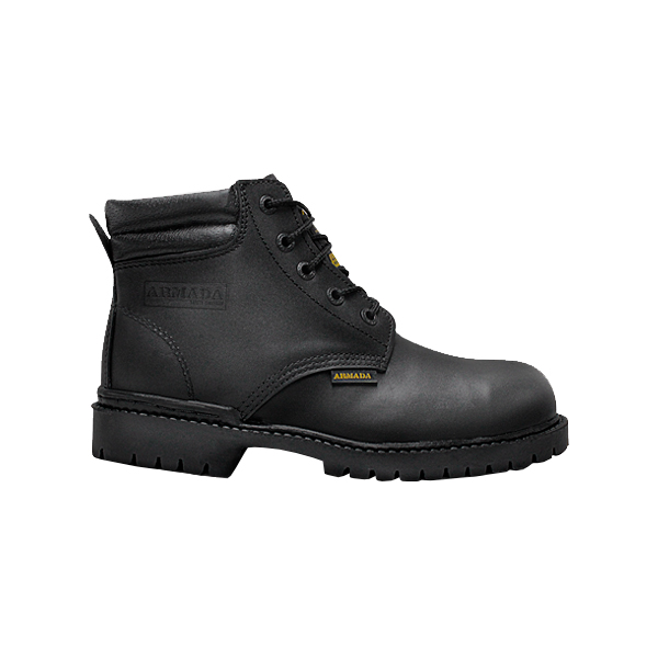 ZAPATO BORCEGUÍ CON CASCO DE ACERO ARMADA NEGRO 101