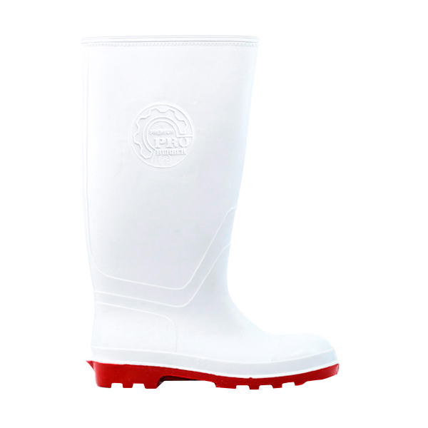 Bota Industrial Sanitaria sin Casco Pro Rubber Blanco IIN - 0