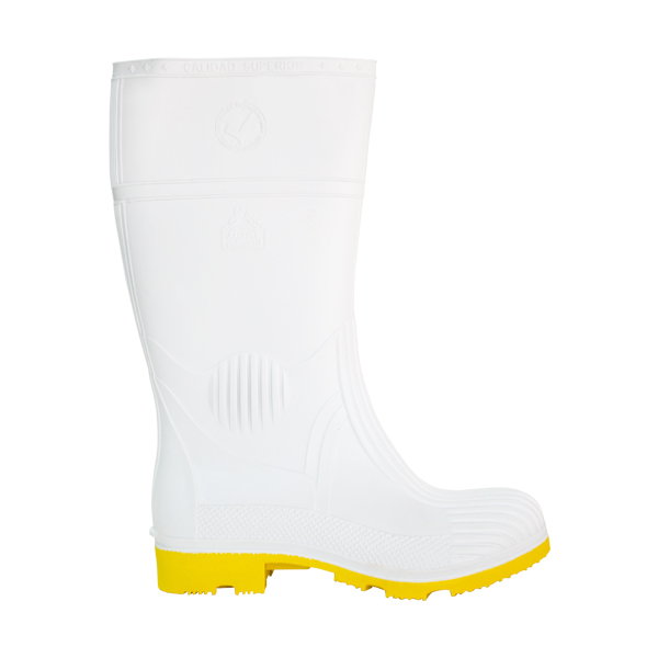 BOTA PARA CABALLERO CHIBOL BATA INDUSTRIALS BLANCO/AMARILLO 802-1807