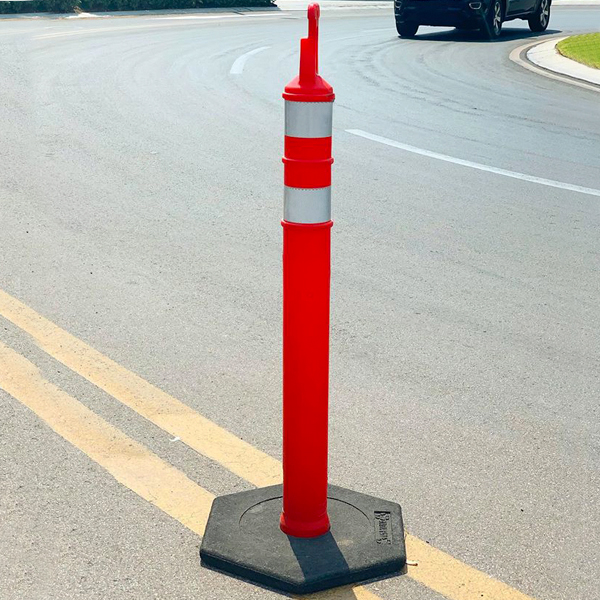 Poste de Seguridad con Reflejante Traffic-Pak Naranja 93001-1008 42" - 1