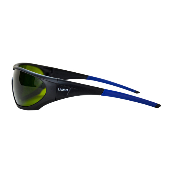 Amigo Safety Lente Snakeye Policarbonato Sombra 3.0 Antiempanante con Armazon Negro LAMIRA Verde 4001 S3 IR3 AF