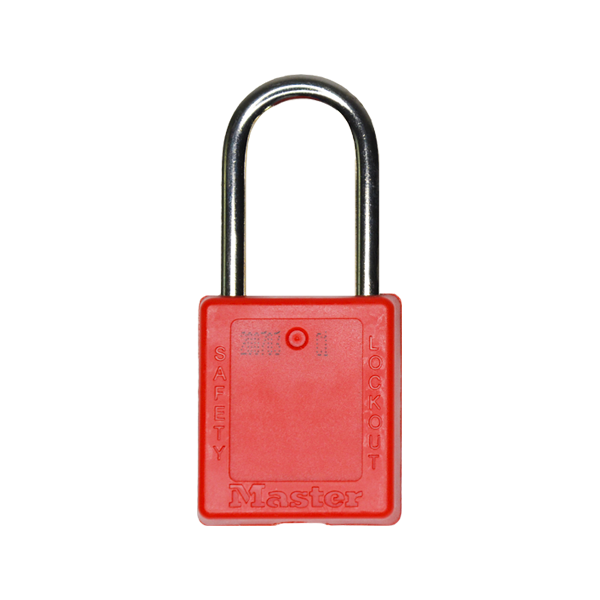 CANDADO DE SEGURIDAD TERMOPLÁSTICO ZENEX MASTER LOCK ROJO 410RED 38 X 38 MM