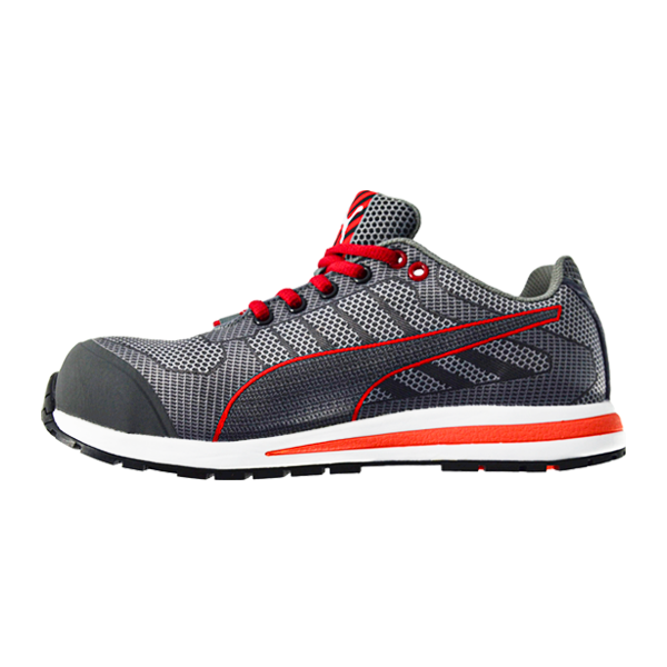 Zapato Tenis con Casco Polimérico Dieléctrico Puma Safety Gris/Rojo P074 - 1