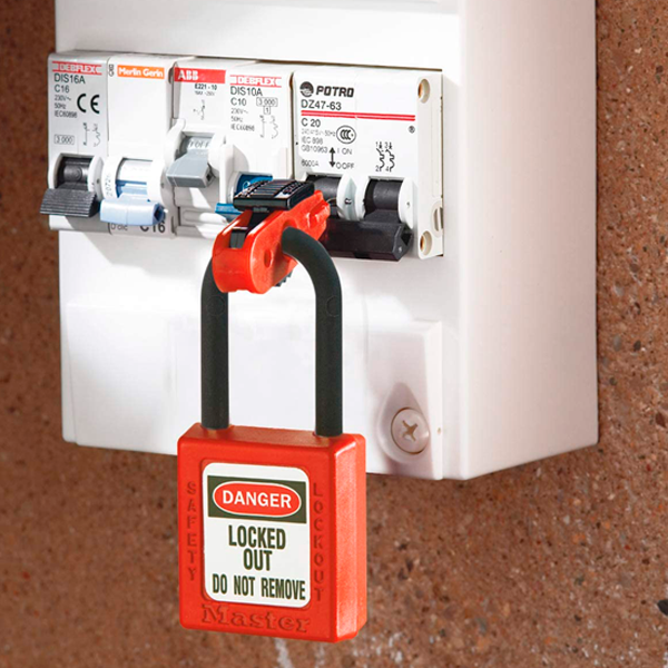 Candado de Seguridad Termoplástico Dieléctrico Zenex Master Lock Rojo 406RED 38 x 38 mm - 2