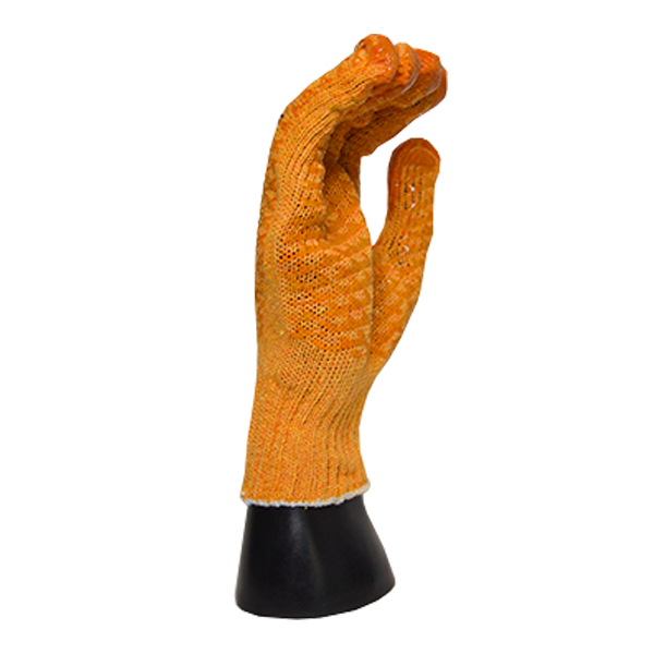 Guante Japonés con Puntos PVC Criss-Cross Honey Grip MCR (Par) Naranja 9675LD LG - 1