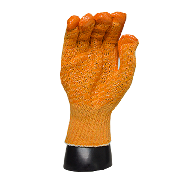 Guante Japonés con Puntos PVC Criss-Cross Honey Grip MCR (Par) Naranja 9675LD LG - 2