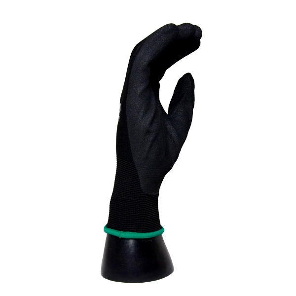 Guante Nylon Recubierto de Nitrilo Arenado Gisa (Par) Negro  GF-304 - 1