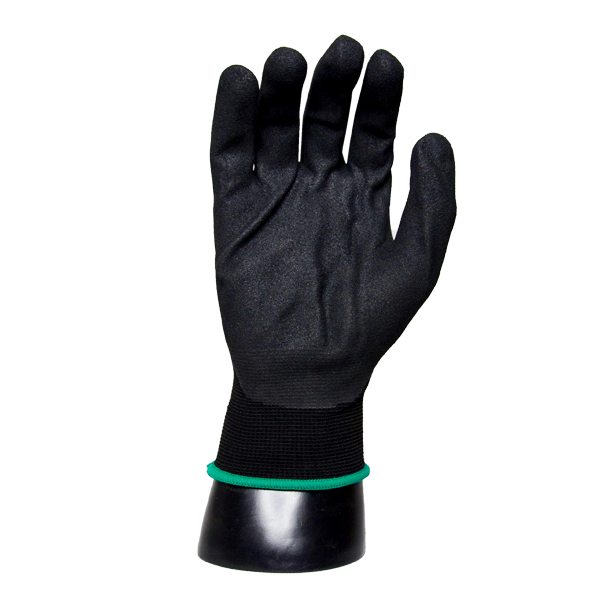 Guante Nylon Recubierto de Nitrilo Arenado Gisa (Par) Negro  GF-304 - 2