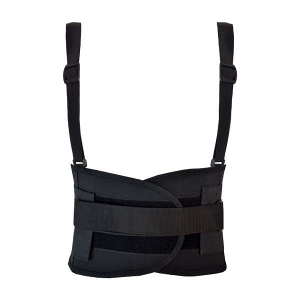 FAJA DE SEGURIDAD CON ELÁSTICO Y CINTO EXTRA ROOSTER (RETAIL) NEGRO RCM-629-7-3B