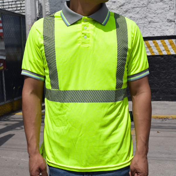 Camisa Tipo Polo con Reflejante Amarillo SR-120AMCR - 2