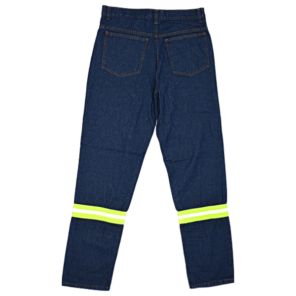 Pantalón Jeans Mezclilla 10.5 Oz. con Reflejante IPF Azul Marino  PANMEZSUAZHCR - 1