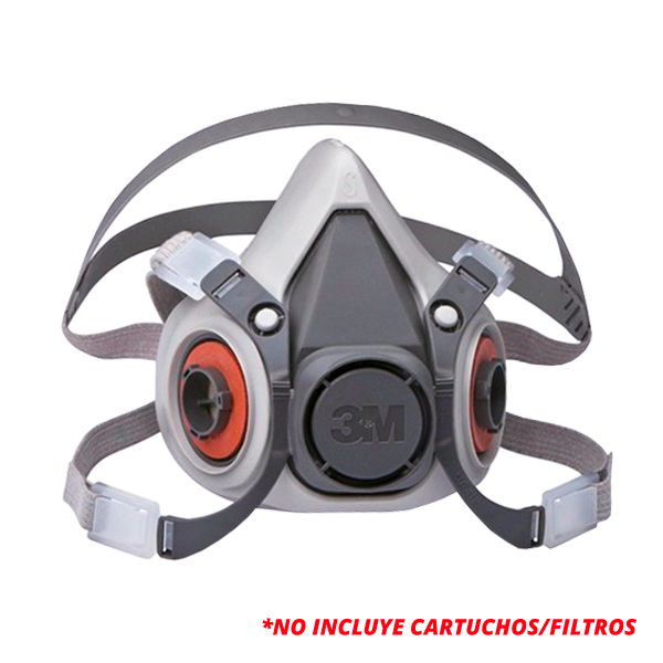 Respirador TPE Media Cara con Válvula de Exhalación 6200 3M Gris 70070315547 MD - 0