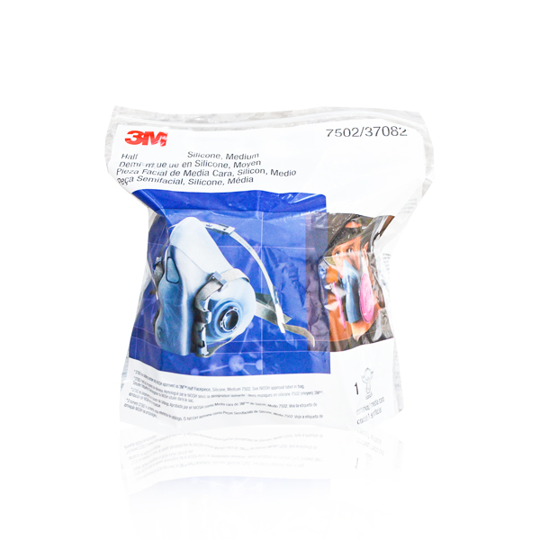 Respirador Silicón Media Cara con Válvula Cool Flow 7502 3M Azul/Gris 70071042785MD - 1