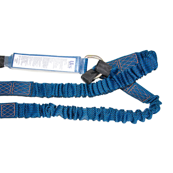 Línea de Vida Expandible Banda Plana Doble Brazo y Gancho de Acero UFS Azul USP-836 2 m - 1