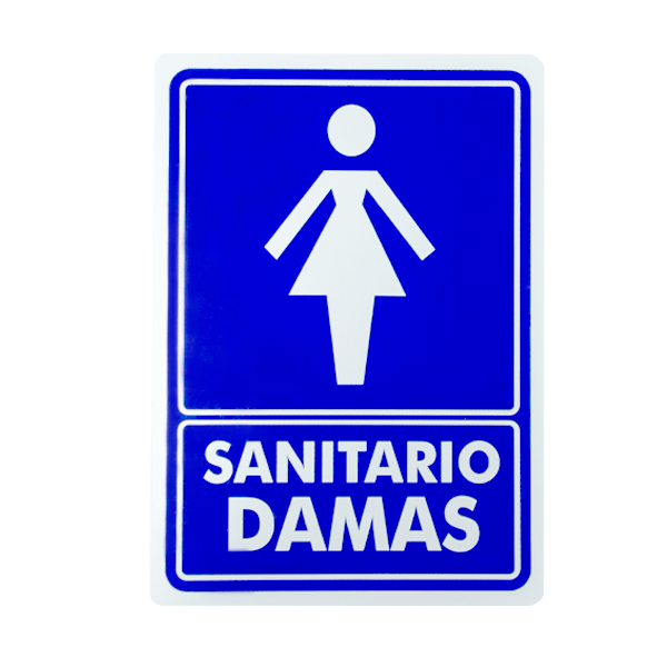 SEÑALAMIENTO ESTIRENO SANITARIO DAMAS EXTINPAR ... S00700-03 25 X 35 CM