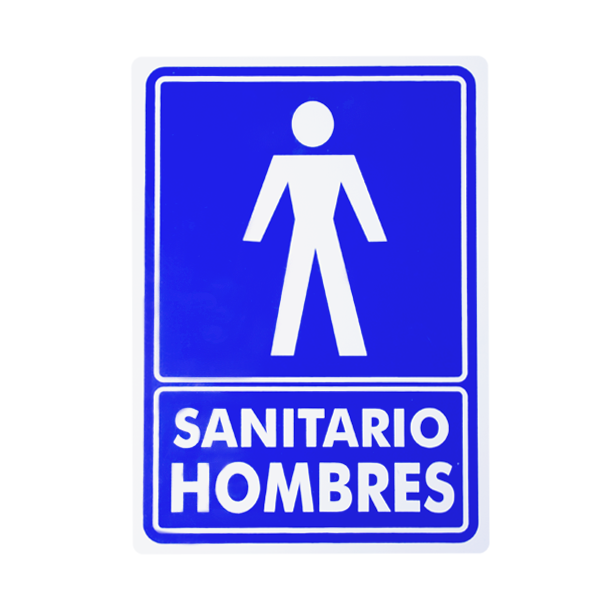 Señalamiento Estireno Sanitario Hombres Extinpar ... S00707-03 25 x 35 cm - 0