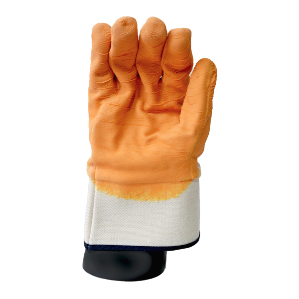 Guante Algodón Recubierto de Látex Corrugado Derma Care (Par) Blanco/Amarillo 56-347 Unitalla - 2