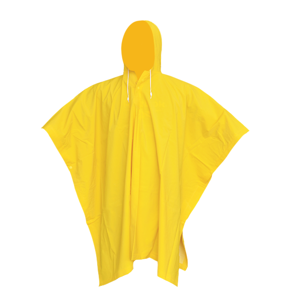 IMPERMEABLE PVC/POLIÉSTER CALIBRE 0.33 MM CAPAMANGA CON REFLEJANTE MRS AMARILLO DZ1003R UNITALLA