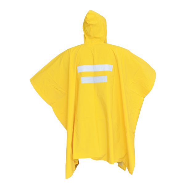 Impermeable PVC/Poliéster Calibre 0.33 mm Capamanga con Reflejante MRS Amarillo DZ1003R Unitalla - 2