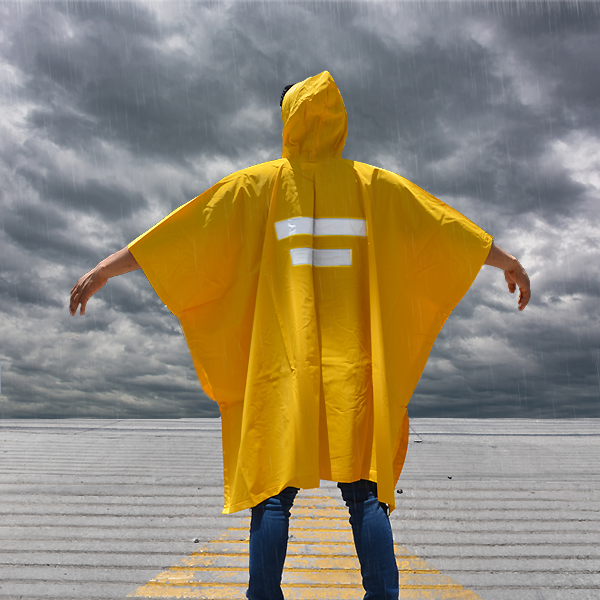 Impermeable PVC/Poliéster Calibre 0.33 mm Capamanga con Reflejante MRS Amarillo DZ1003R Unitalla - 3
