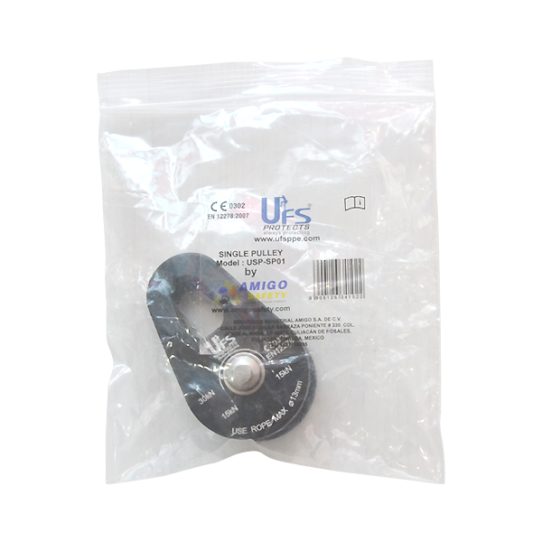 Polea Sencilla Aleación de Aluminio Soporta Hasta 30 kN UFS Negro USP-SP01 13 mm - 3