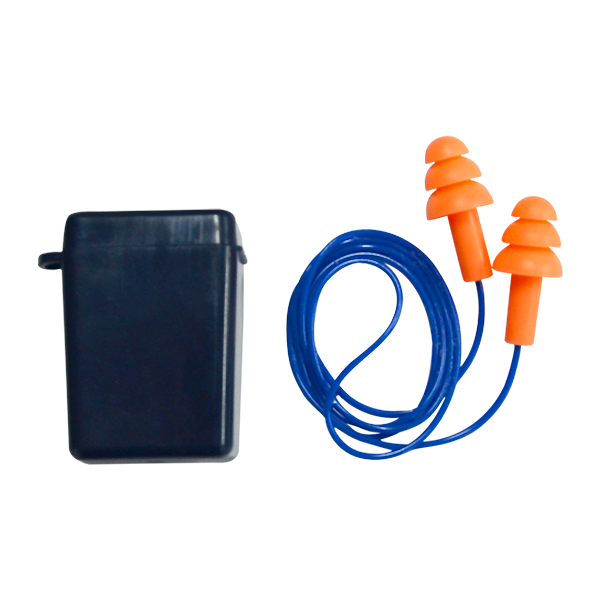 TAPÓN AUDITIVO REUTILIZABLE CON CORDÓN Y ESTUCHE SNR 35 DB NRR 27 DB MRS (PAR) NARANJA SQ1004 …