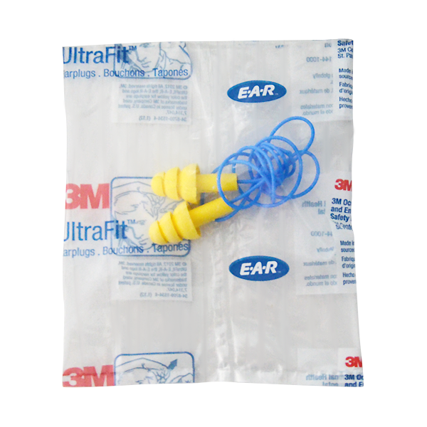Tapón Auditivo Reutilizable con Cordón NRR 25 dB Econopack 340-4004 UltraFit 3M (Par) Amarillo 70071515772 … - 1