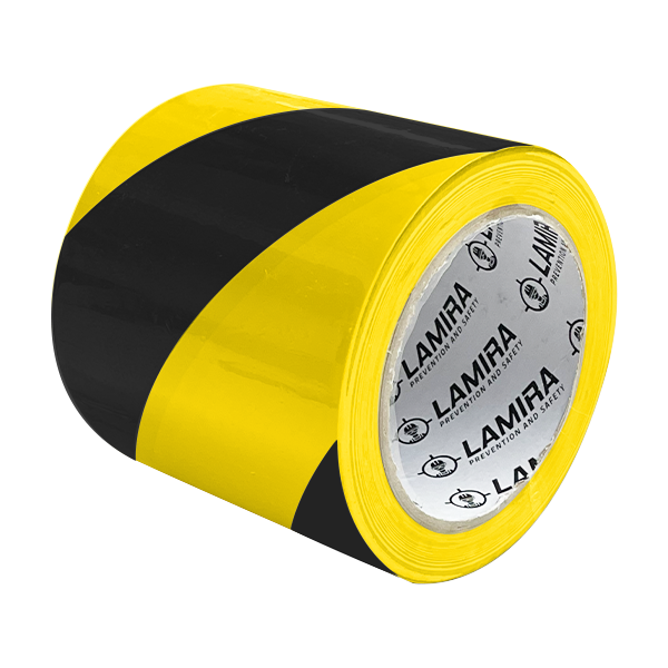 Cinta PVC Delimitadora de Áreas LAMIRA Amarillo/Negro LS-4151 4"x33m - 0