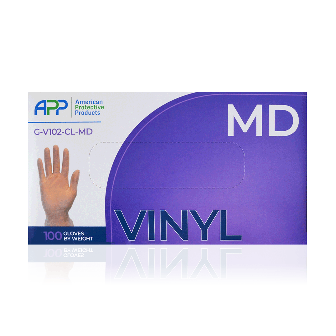 Guante Vinil Desechable sin Polvo (Paq. con 100 Pieza) APP Transparente G-V100s-CL - 3