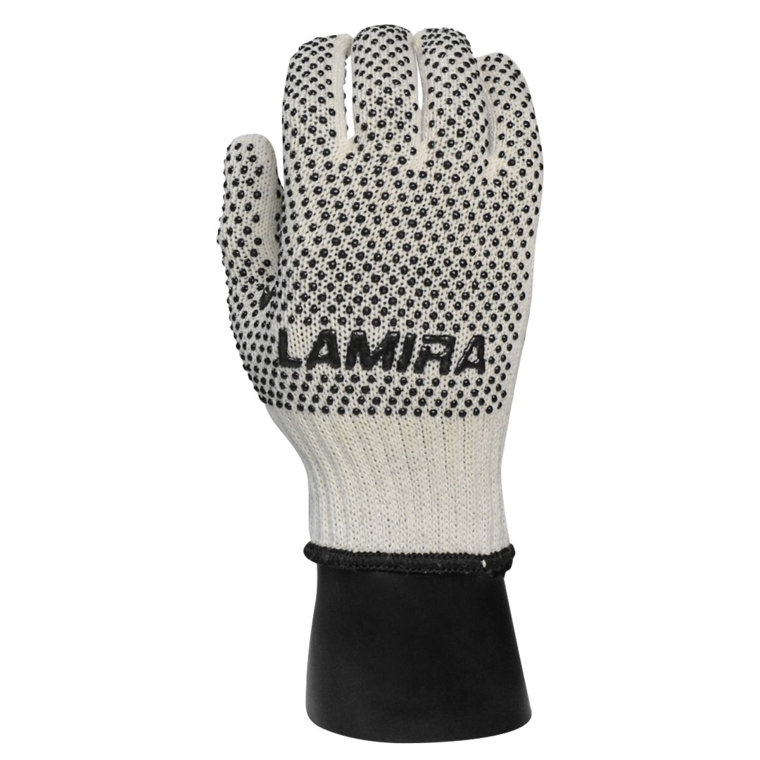 GUANTE TIPO JAPONÉS CON PUNTOS DE PVC AMBOS LADOS 70G LAMIRA (PAR) BLANCO LS-4592 UNITALLA