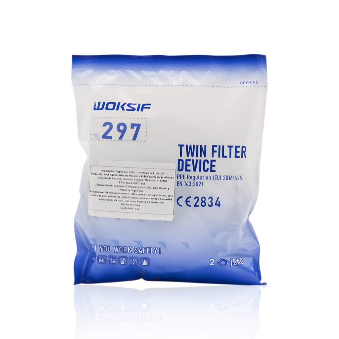 Filtro Polipropileno para Vapores Orgánicos y Ozono P100 297 Woksif (Pieza). - 2