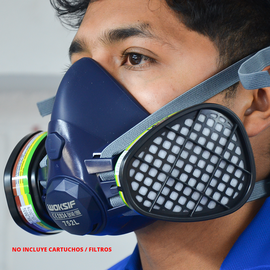 Respirador Silicón Media Cara 752 Woksif LG - 3