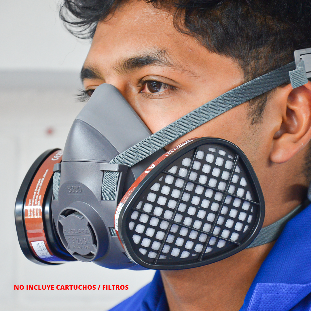 Respirador TPE Media Cara 8300 Huguard MD - 3
