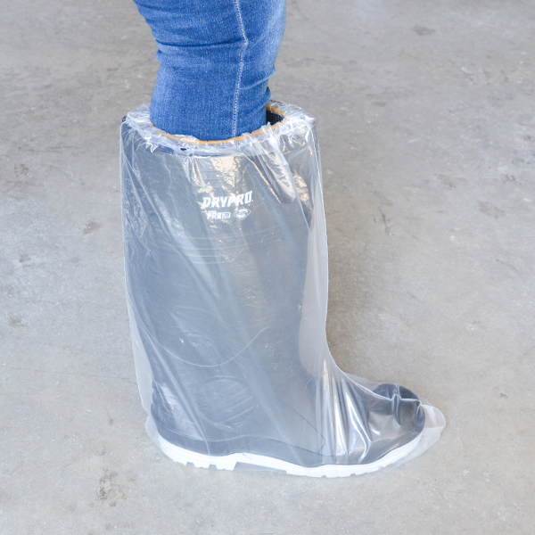 Cubrebotas Polietileno con Elástico The Safety Zone (Paq. con 25 par.) Transparente BPD5-XL-5E 16" - 3